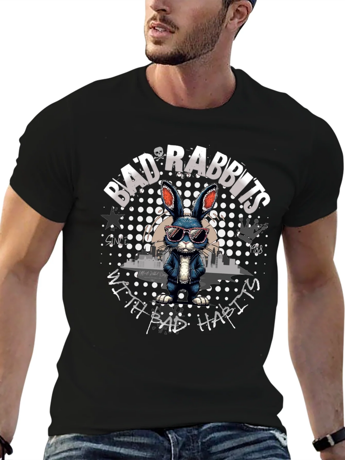 Bad Rabbits T-Shirt - Unique Graphic Tee product image 6