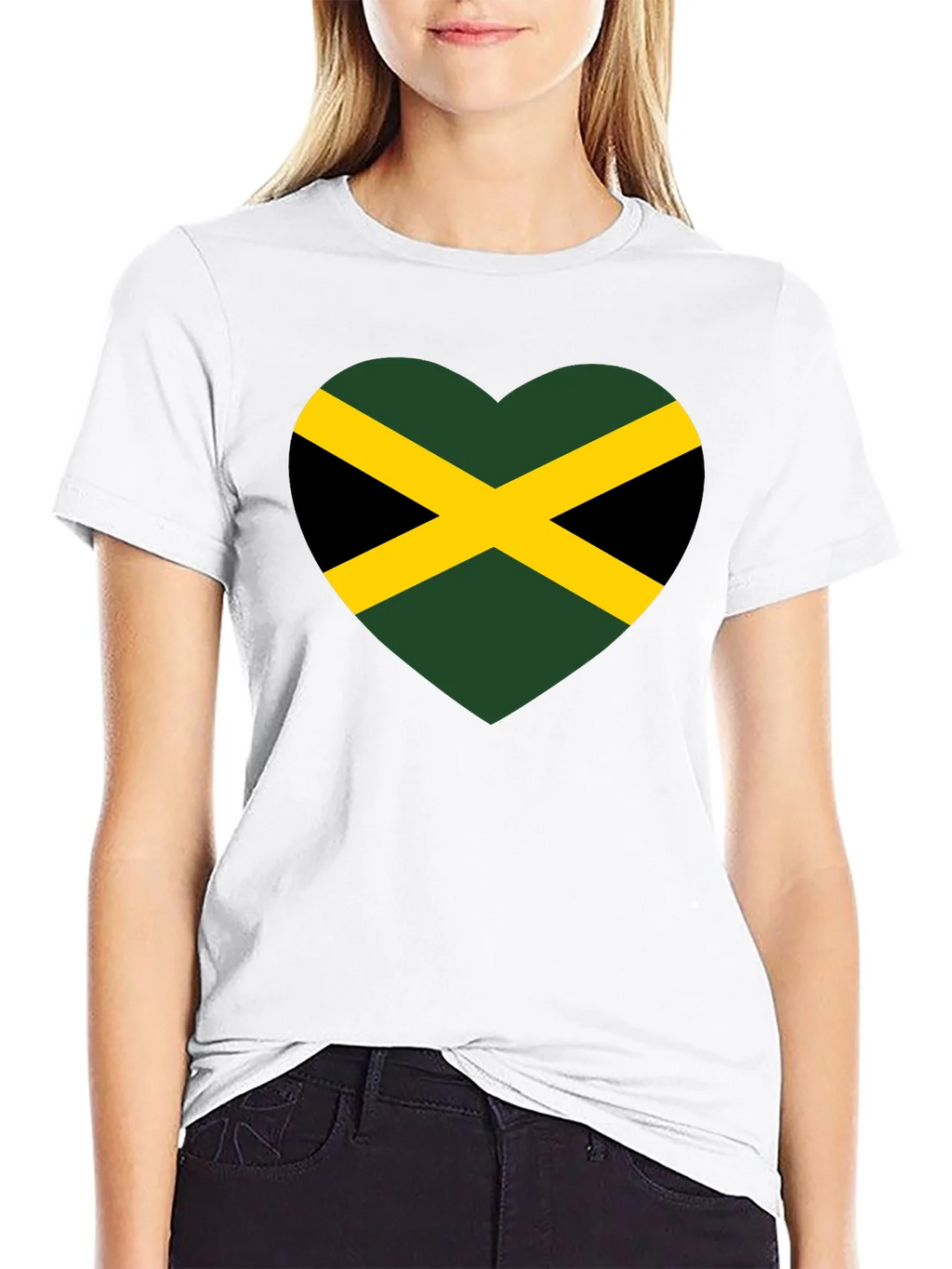 Jamaica Flag Heart T-Shirt product image 8