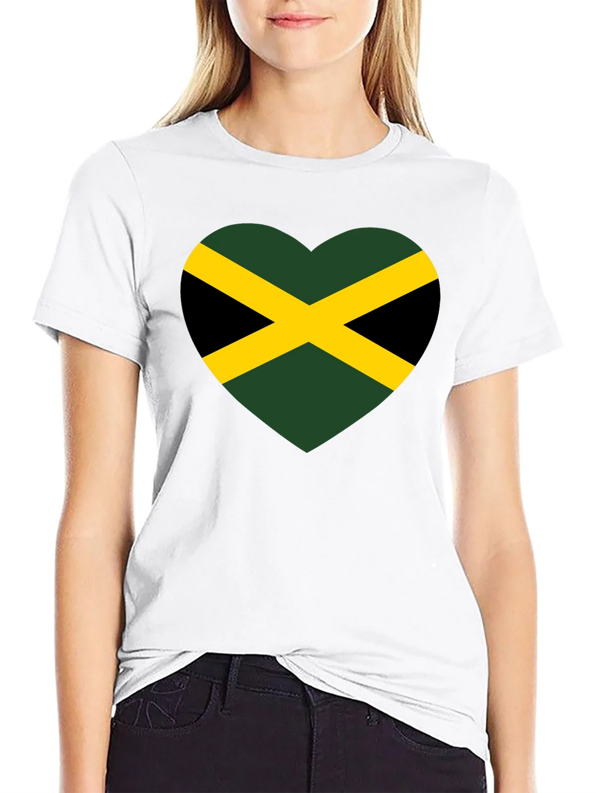 Jamaica Flag Heart T-Shirt product image 8