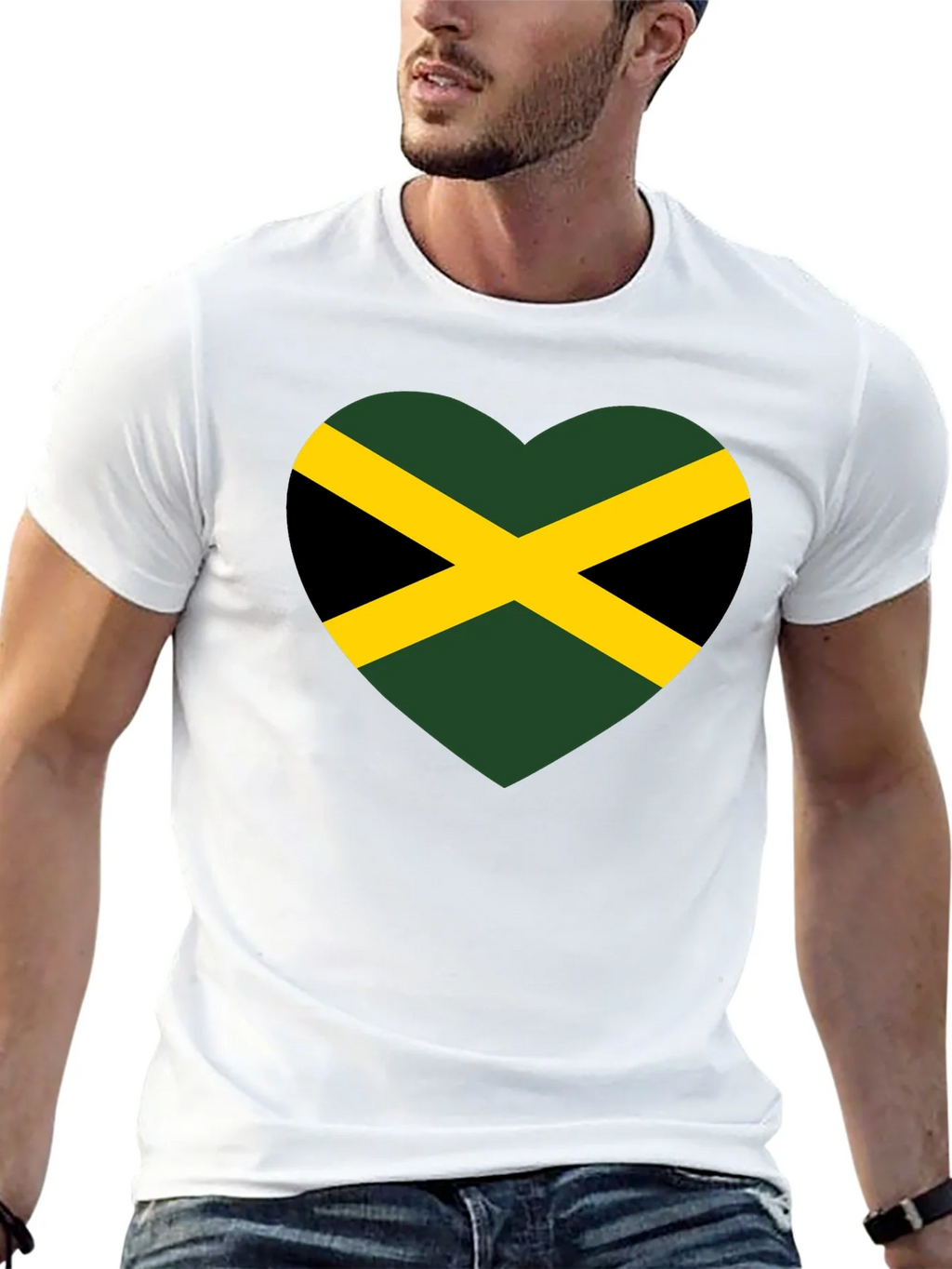 Jamaica Flag Heart T-Shirt product image 12
