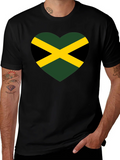 Jamaica Flag Heart T-Shirt product image 1