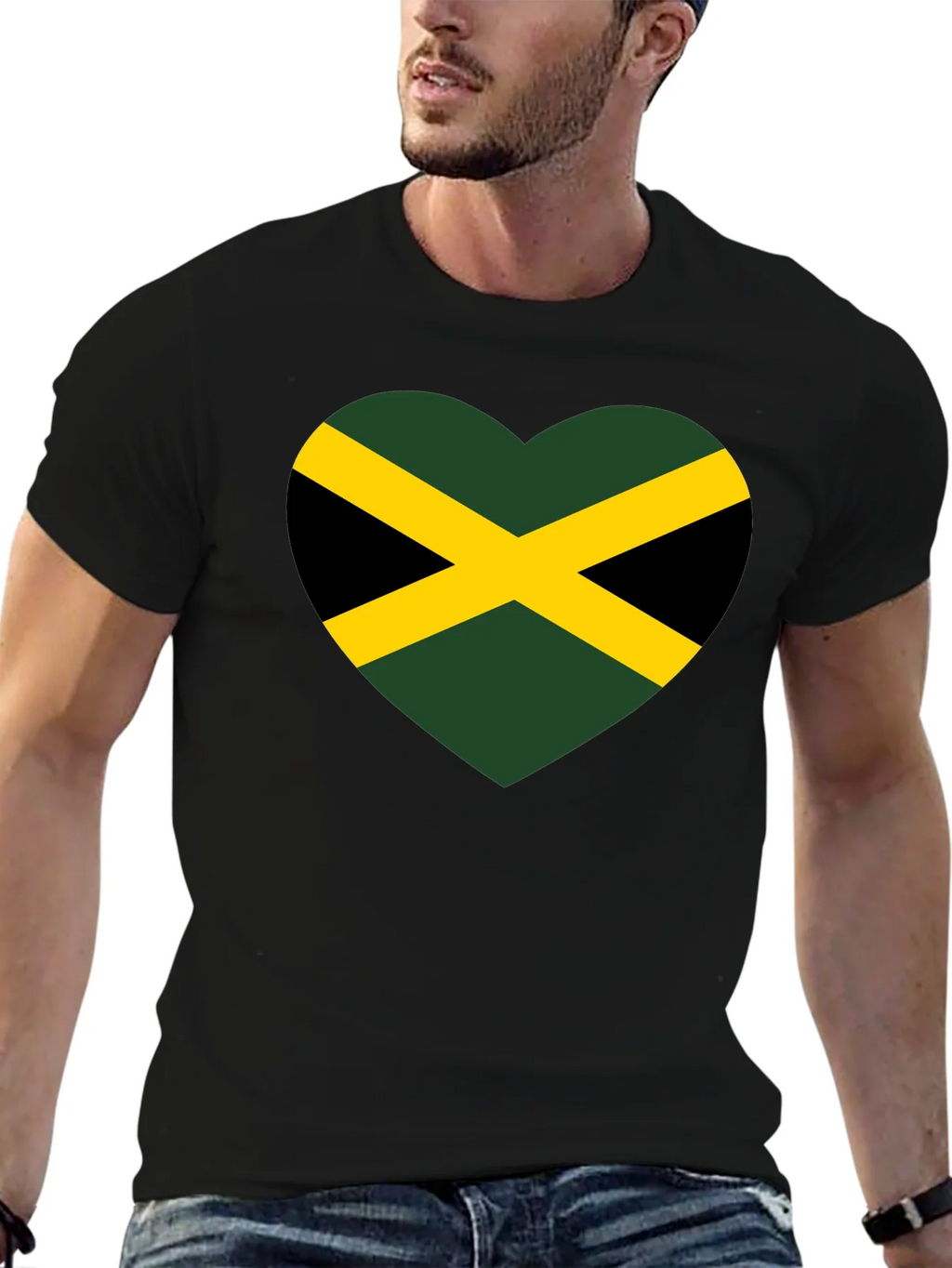 Jamaica Flag Heart T-Shirt product image 6