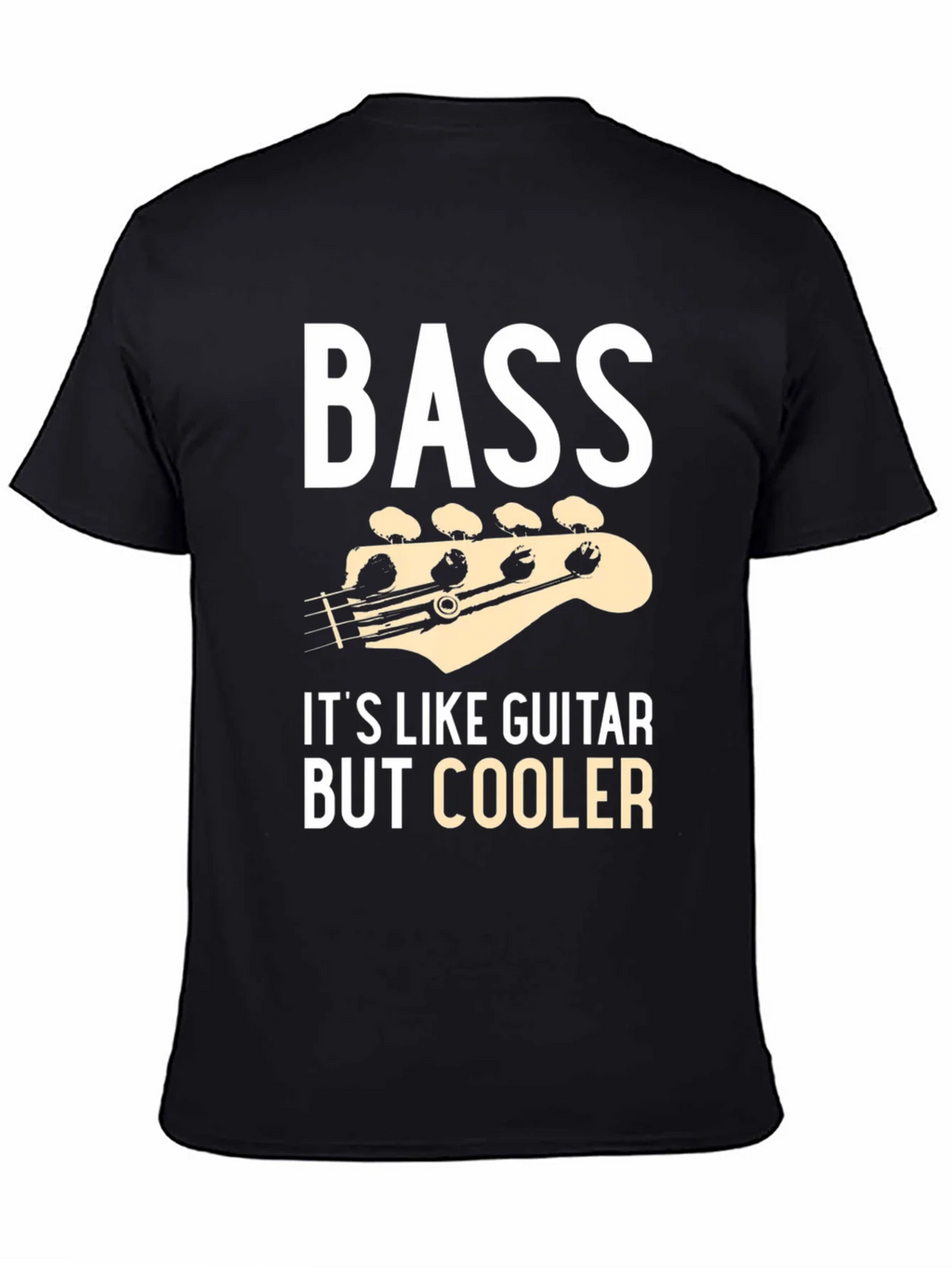 Bass is Cooler Black Graphic Tee Shirt product image 3