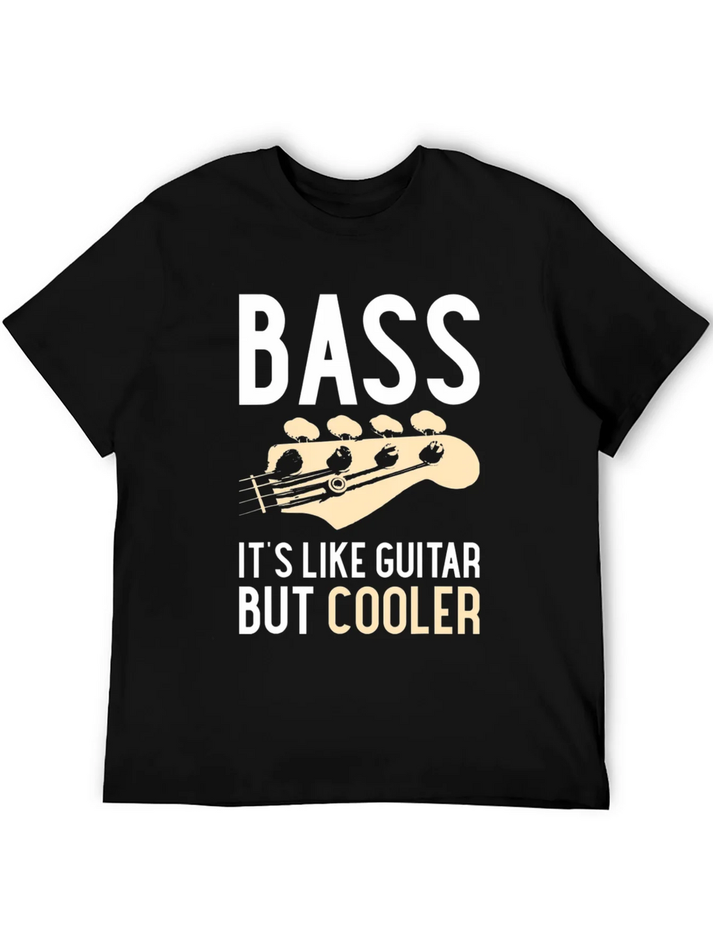 Bass is Cooler Black Graphic Tee Shirt product image 4