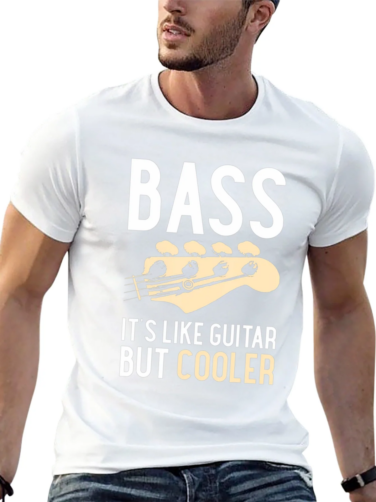 Bass is Cooler Black Graphic Tee Shirt product image 11