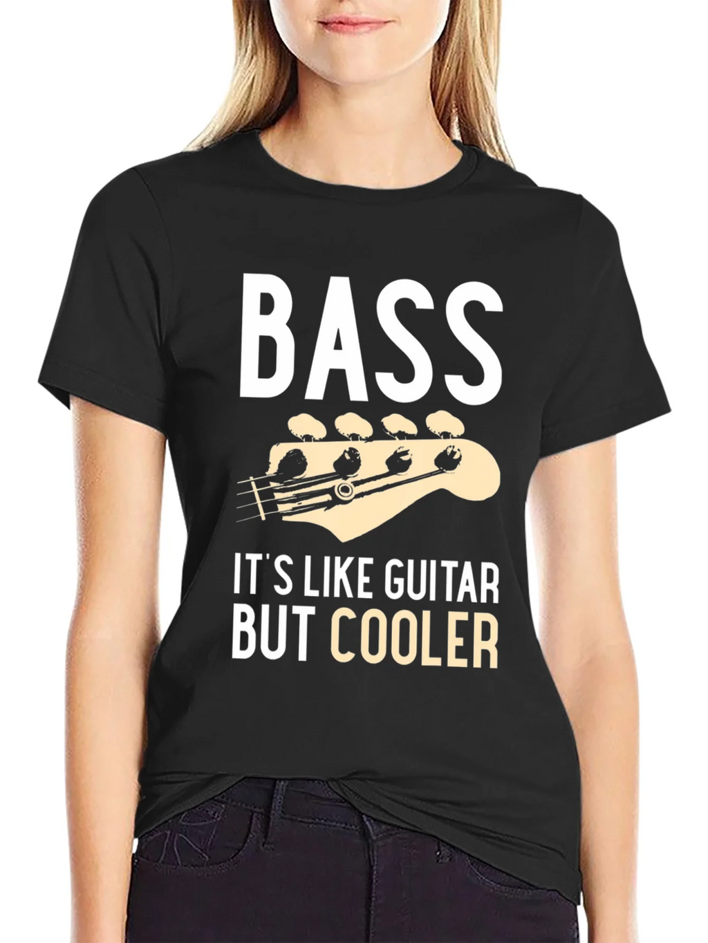Bass is Cooler Black Graphic Tee Shirt product image 2