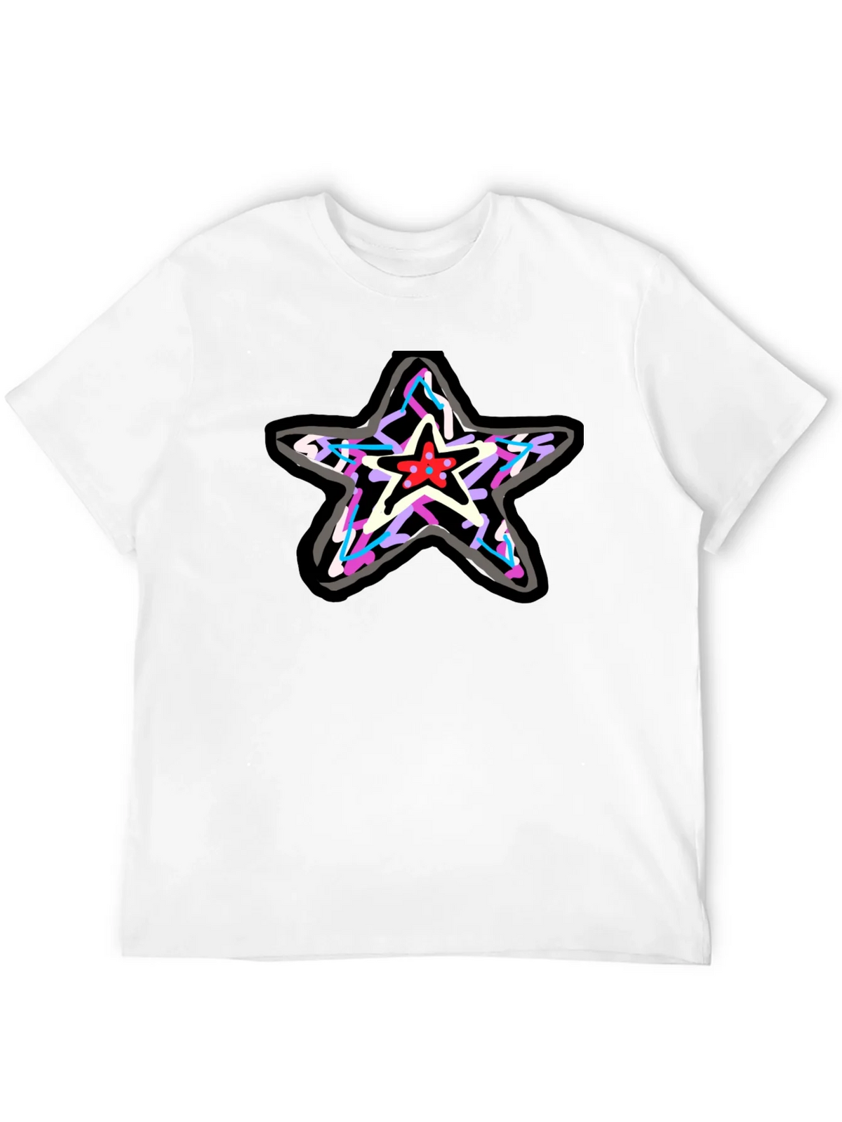 Star Graphic Print Black T-Shirt product image 9