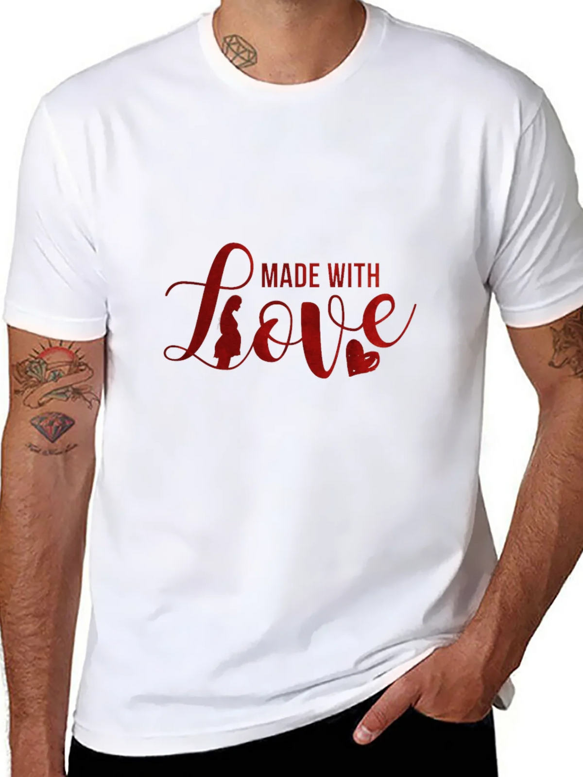 Made with Love Black T-Shirt product image 6