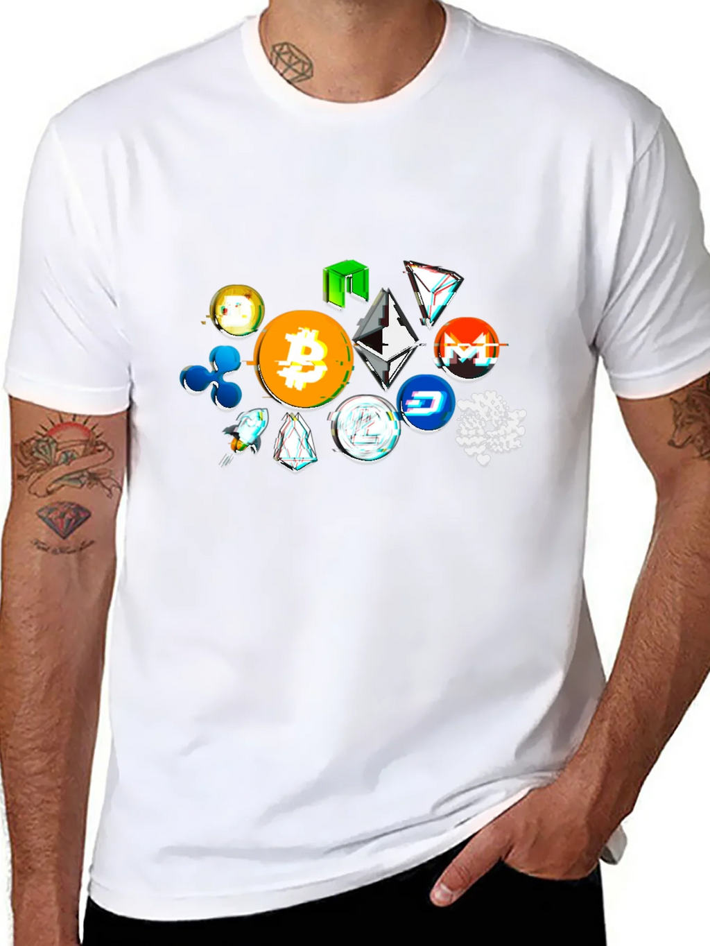 Crypto Tokens Black T-Shirt product image 7