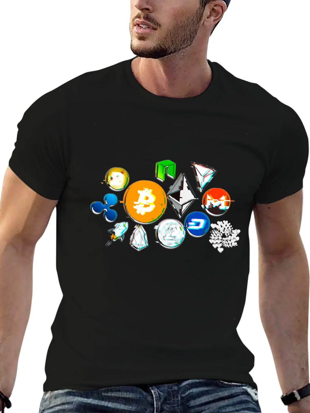 Crypto Tokens Black T-Shirt product image 6