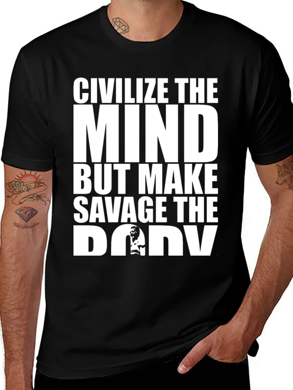 Civilize the Mind Savage Body Graphic Tee product image 1
