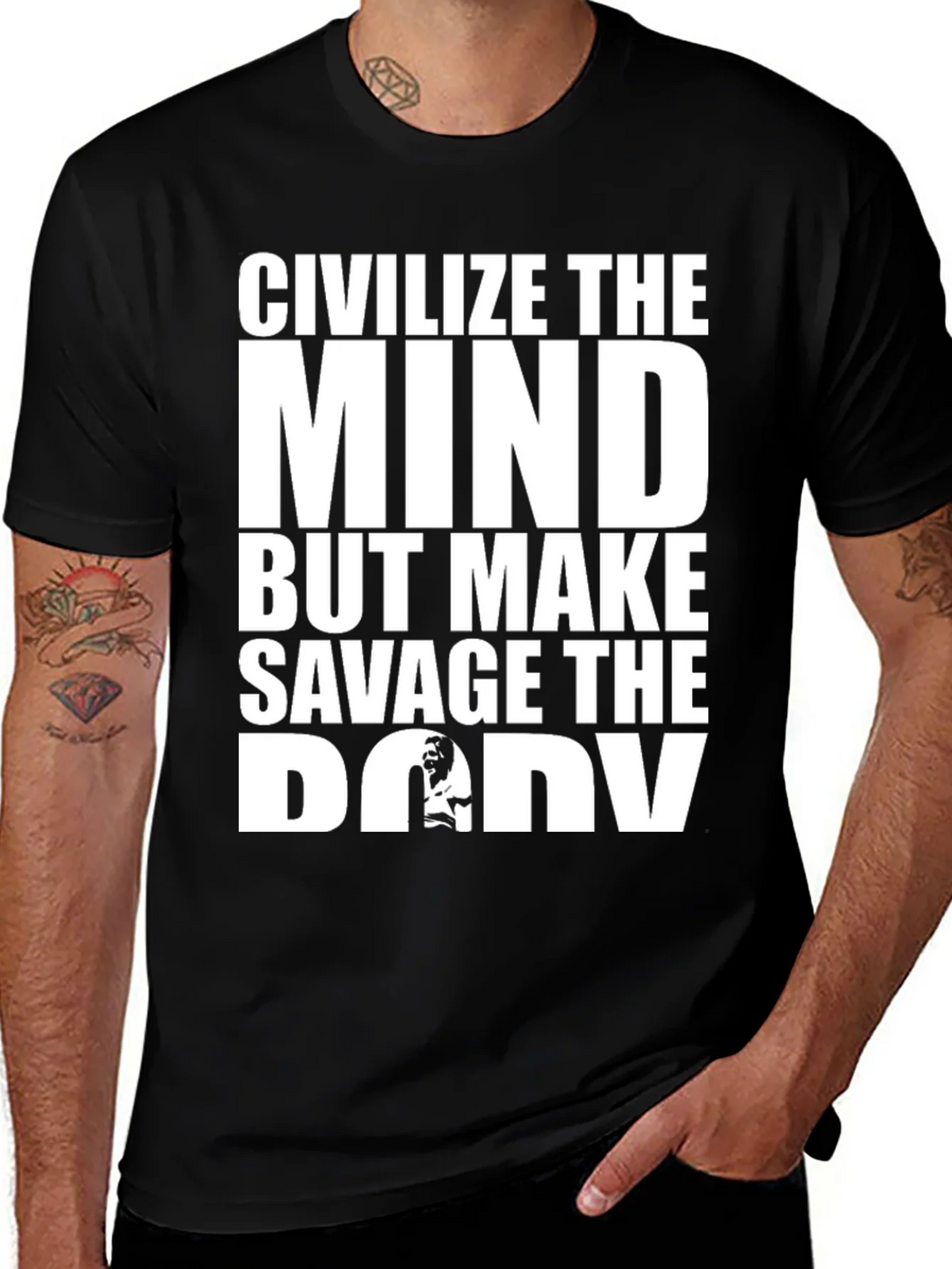 Civilize the Mind Savage Body Graphic Tee product image 1