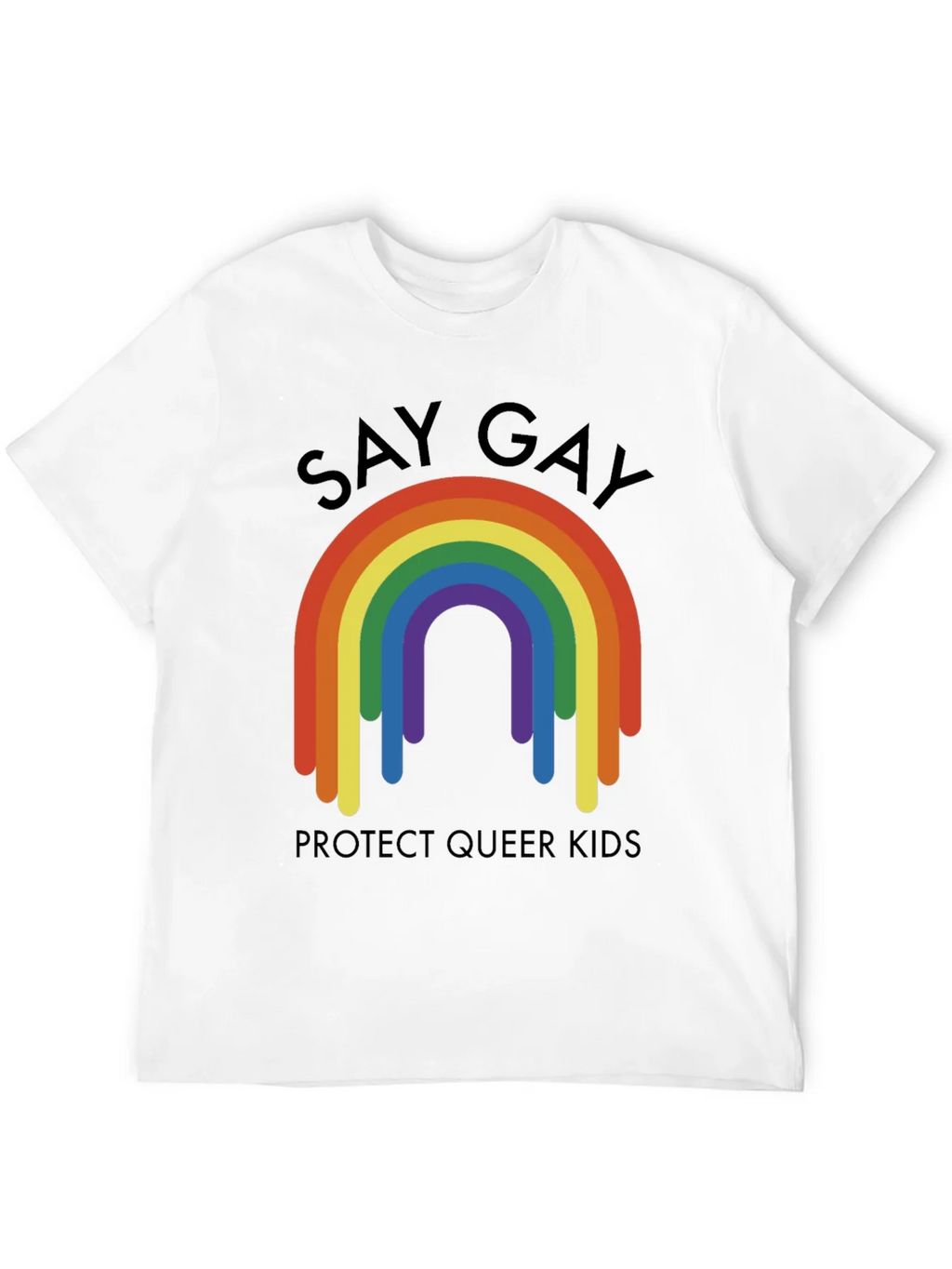 Say Gay Protect Queer Kids Rainbow T-Shirt product image 11