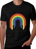 Say Gay Protect Queer Kids Rainbow T-Shirt product image 1