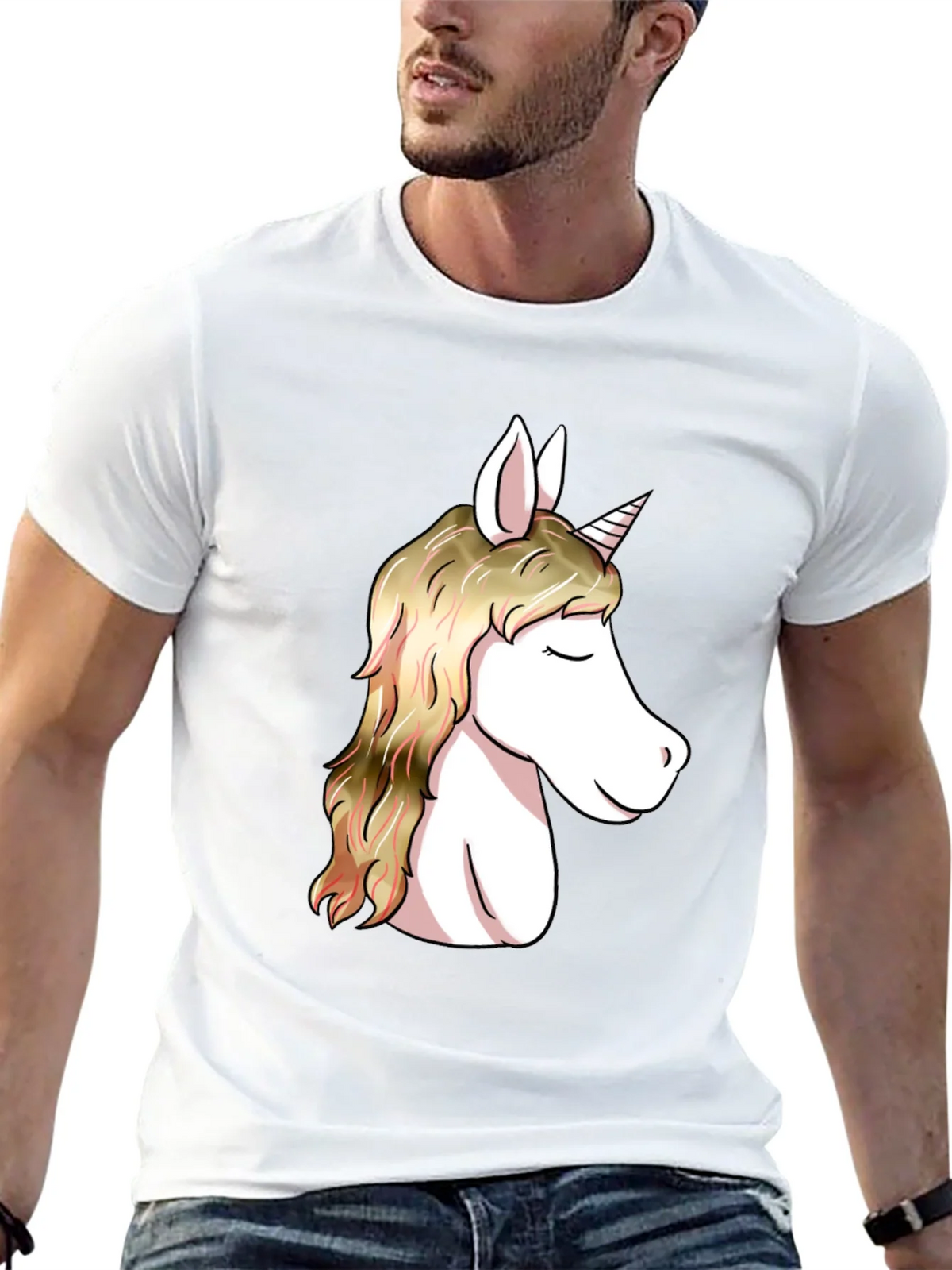 Unicorn Graphic Black T-Shirt | Stylish Mens Tee product image 12