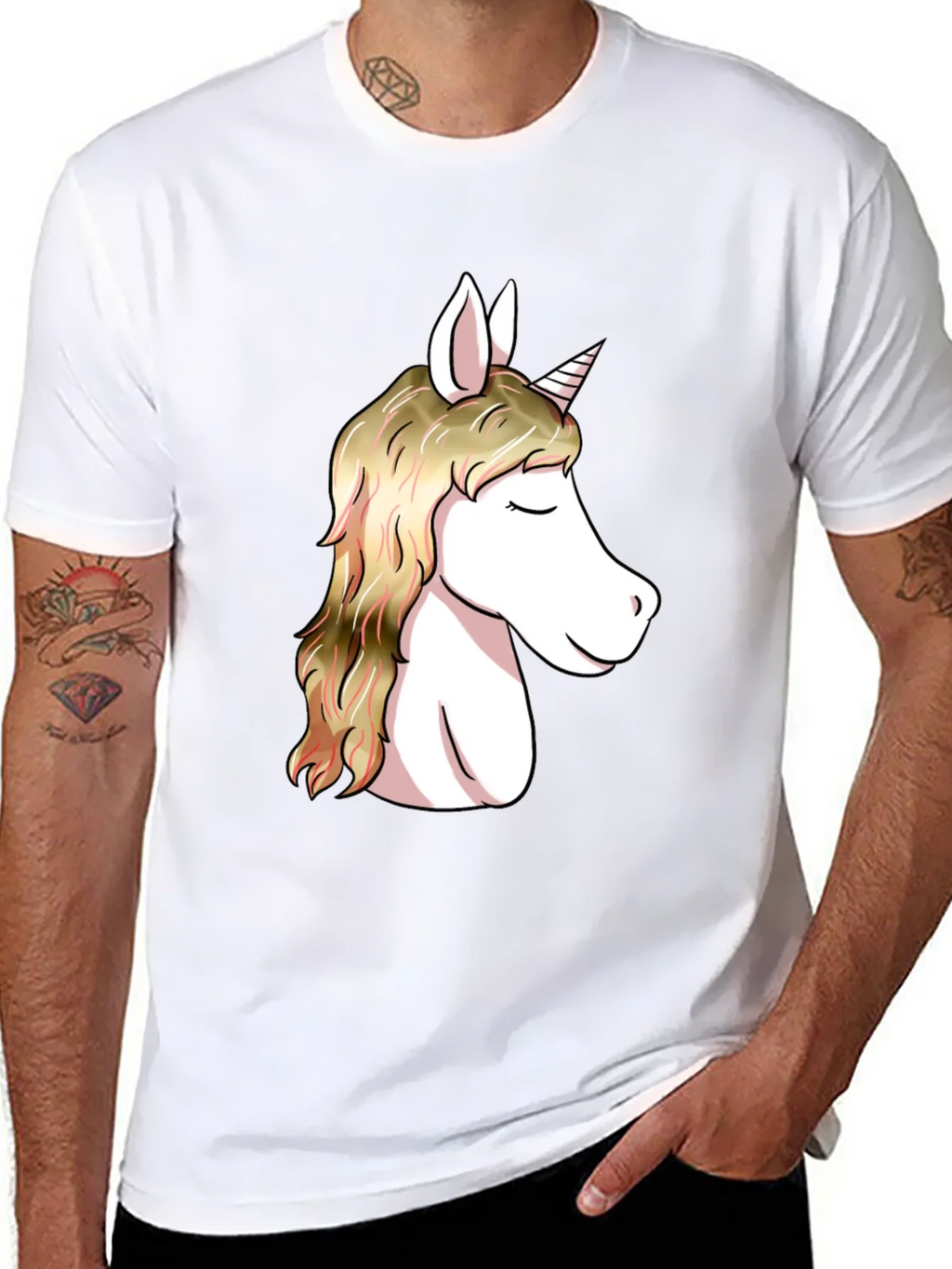 Unicorn Graphic Black T-Shirt | Stylish Mens Tee product image 7