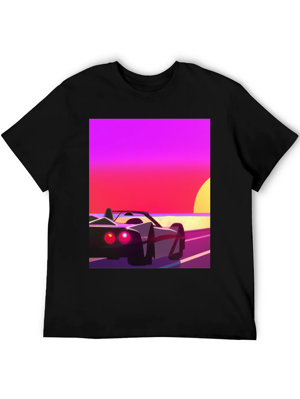 Retro Sunset Car Graphic T-Shirt product image 5