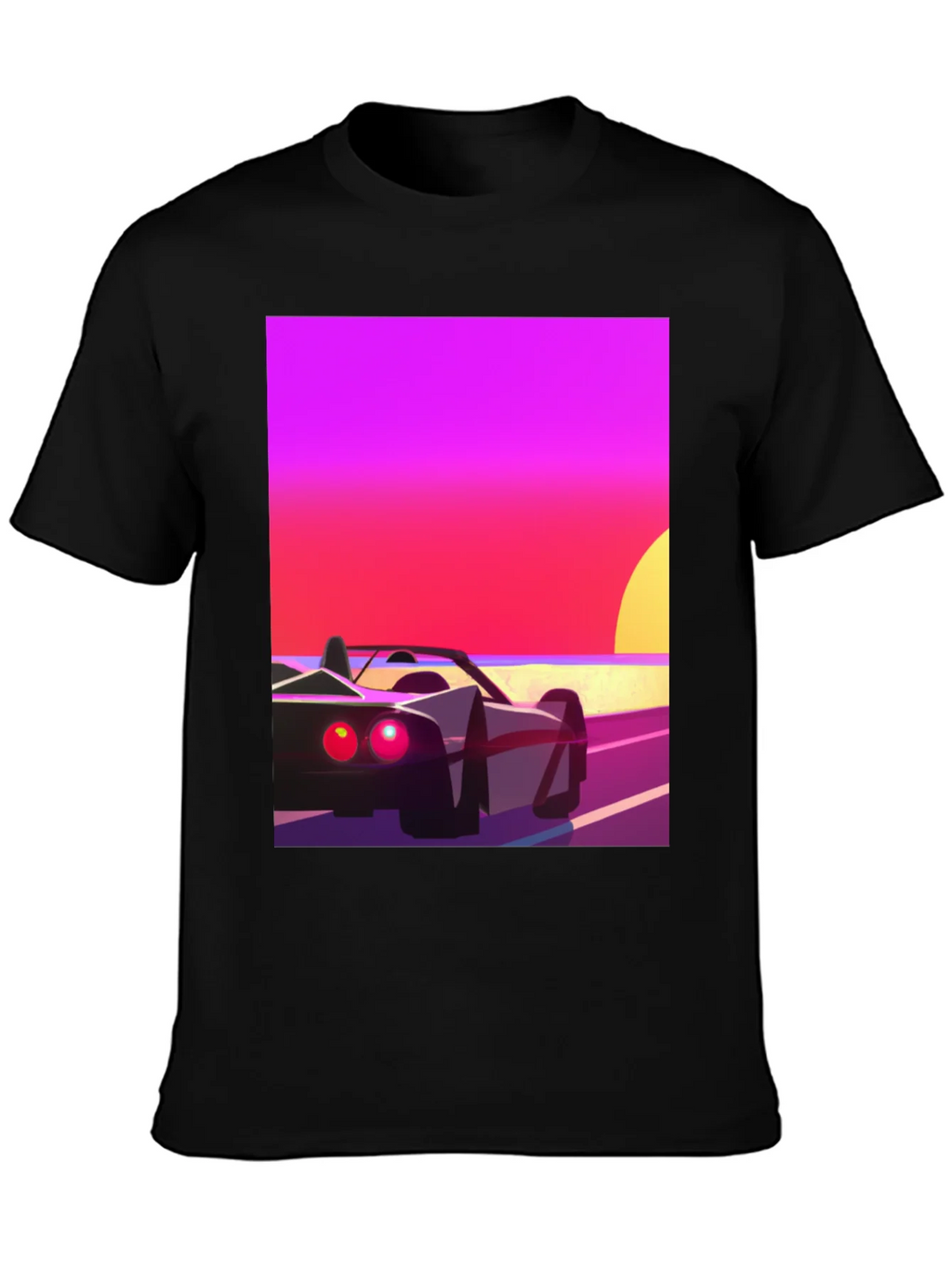 Retro Sunset Car Graphic T-Shirt product image 3