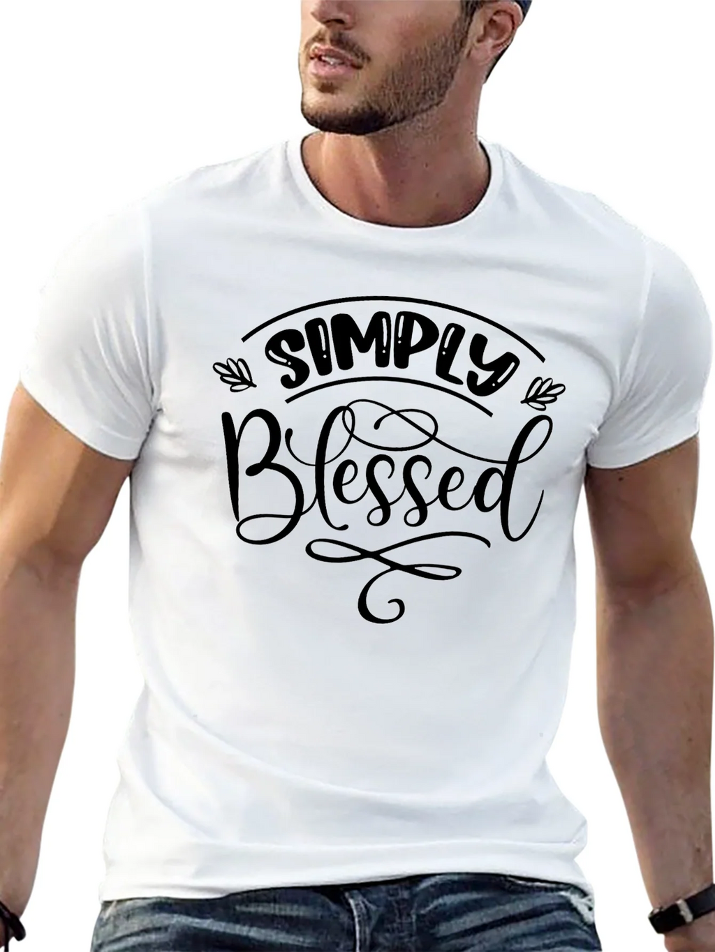 Simply Blessed Black Graphic Tee - Casual Comfort product image 8