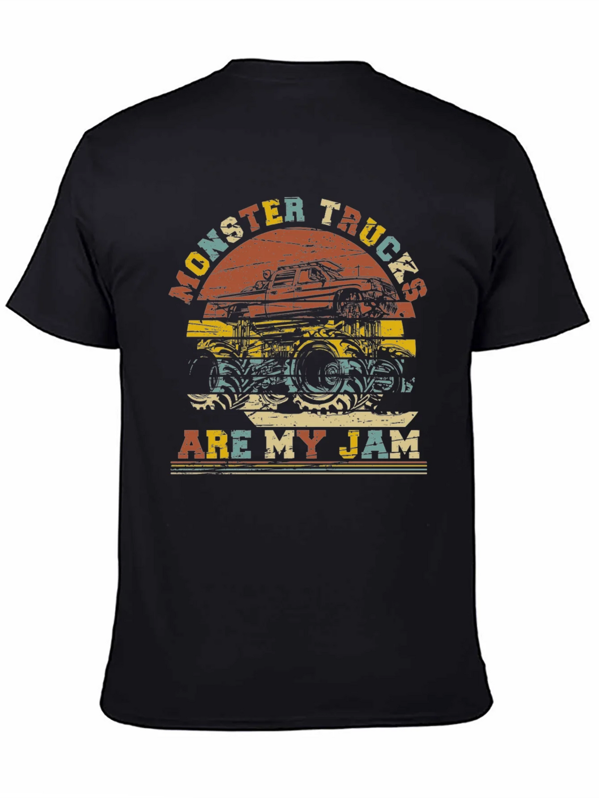 Monster Trucks Are My Jam Retro Graphic T-Shirt product image 4
