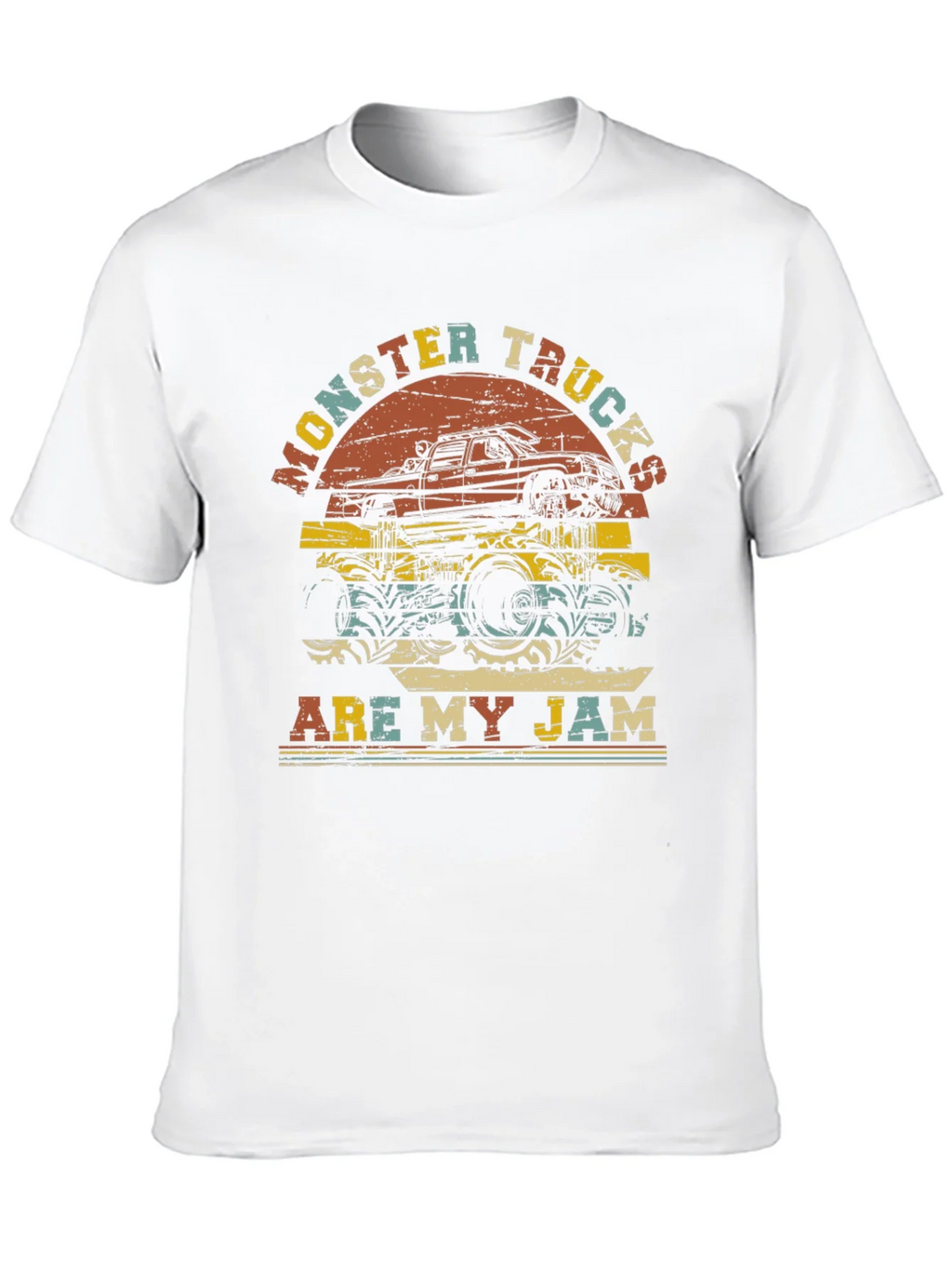 Monster Trucks Are My Jam Retro Graphic T-Shirt product image 9