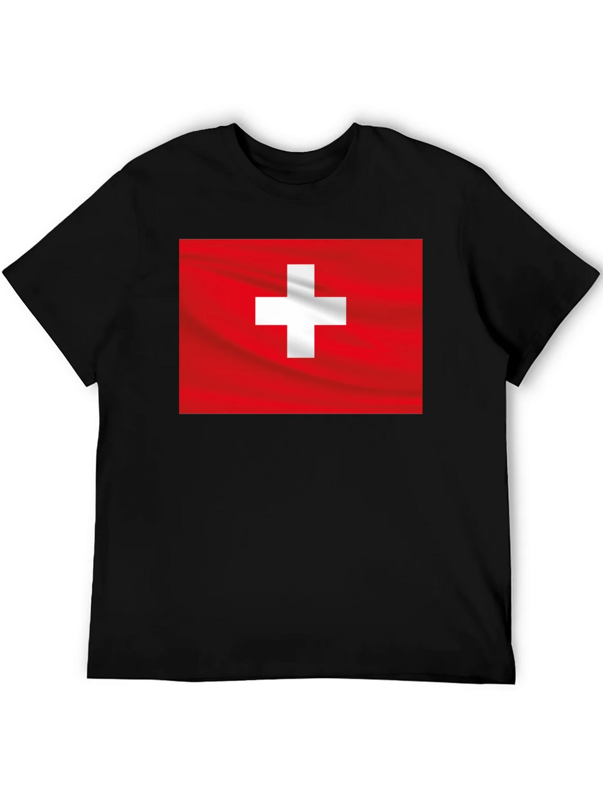 Swiss Flag Graphic Black T-Shirt product image 5