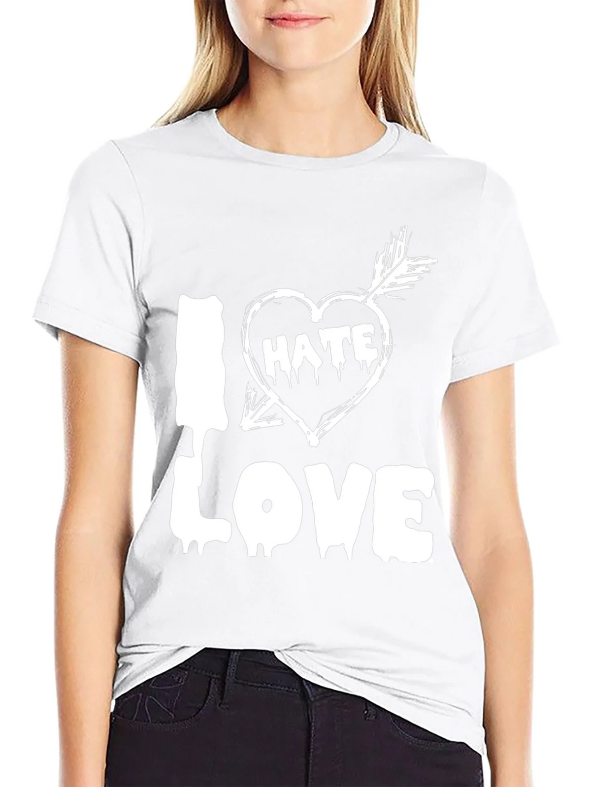I Hate Love Graphic T-Shirt product image 4