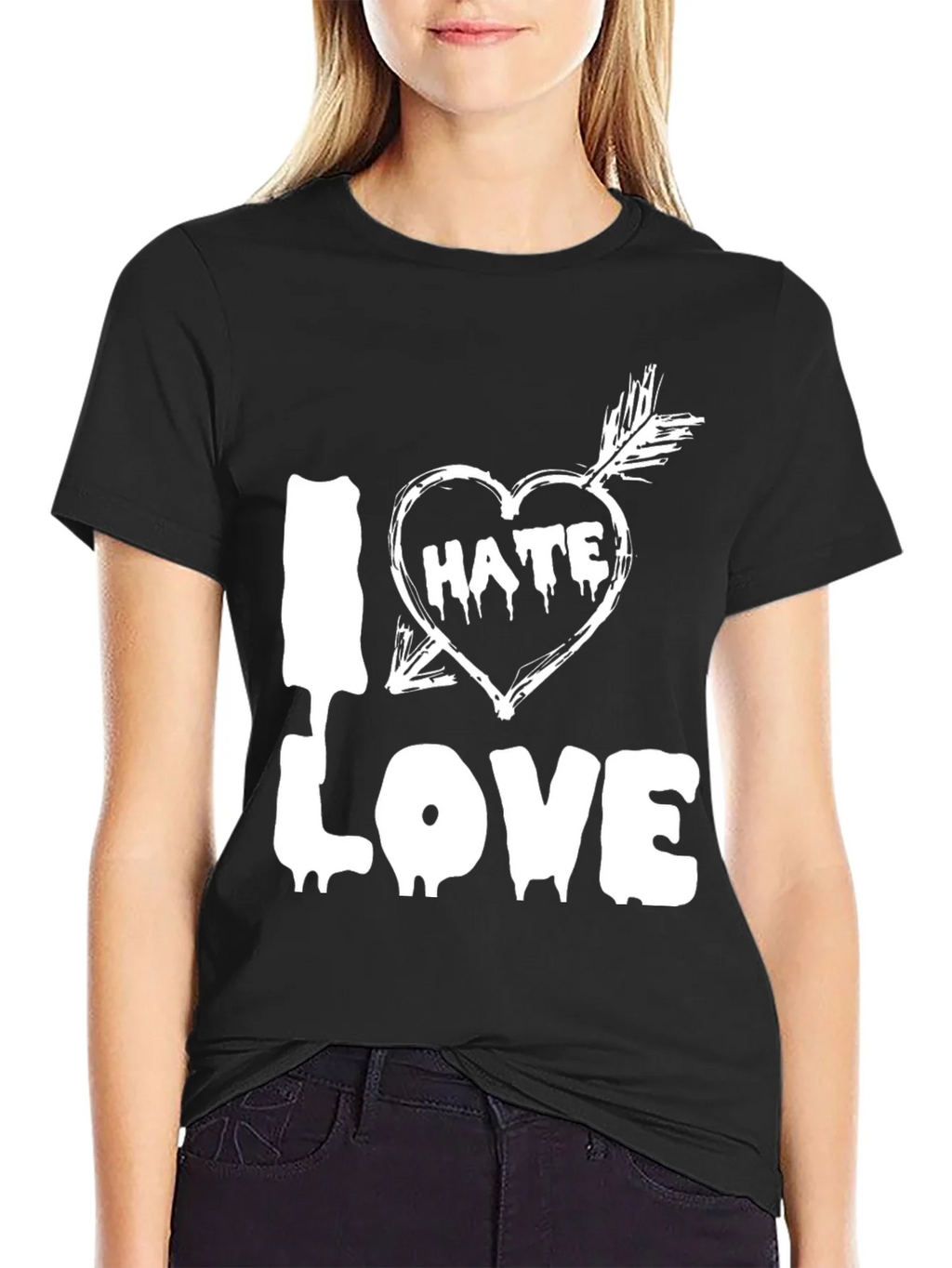 I Hate Love Graphic T-Shirt product image 1