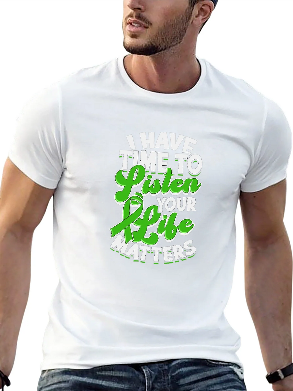 I Have Time to Listen Your Life Matters Awareness T-Shirt product image 12