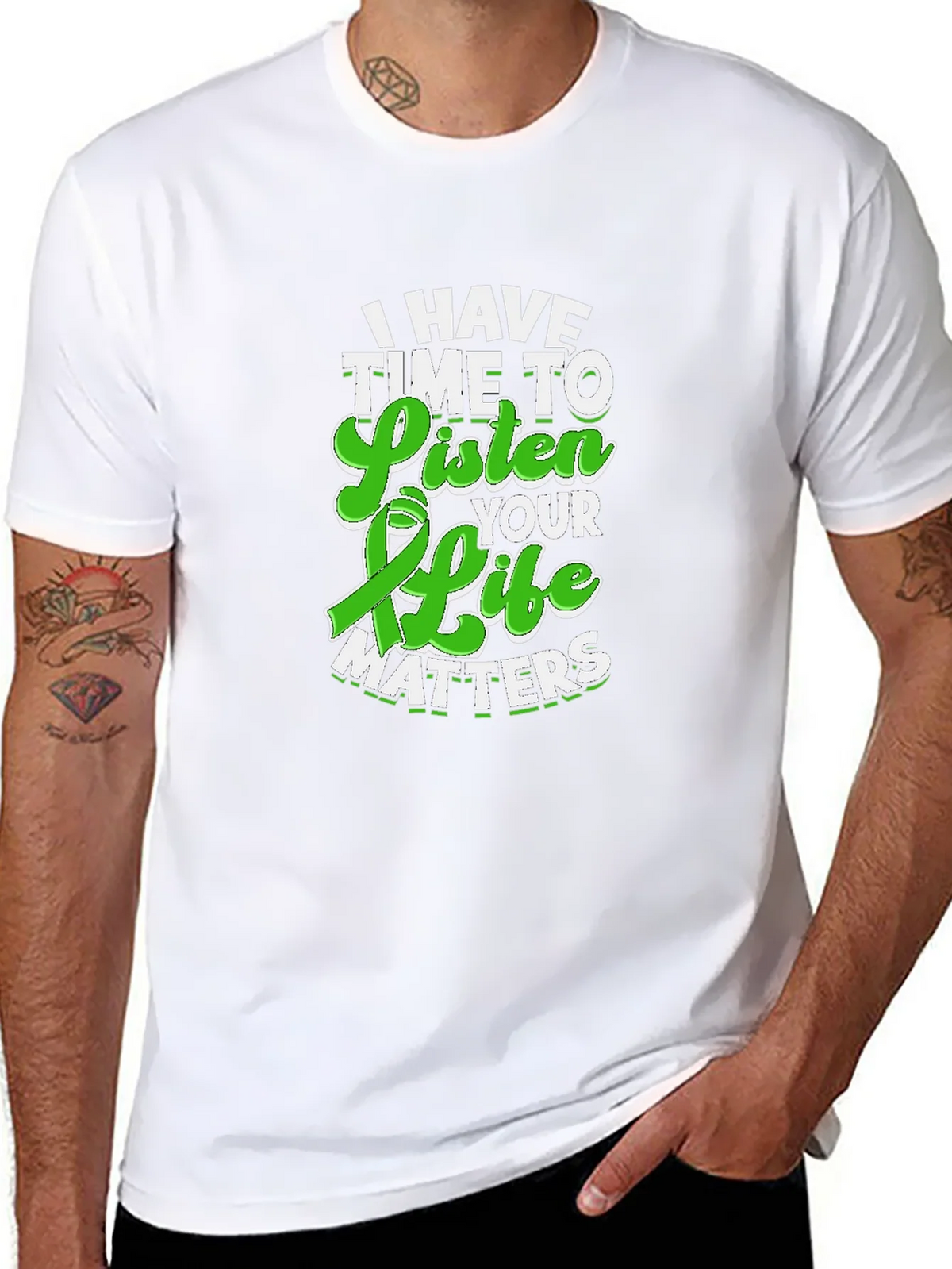 I Have Time to Listen Your Life Matters Awareness T-Shirt product image 7