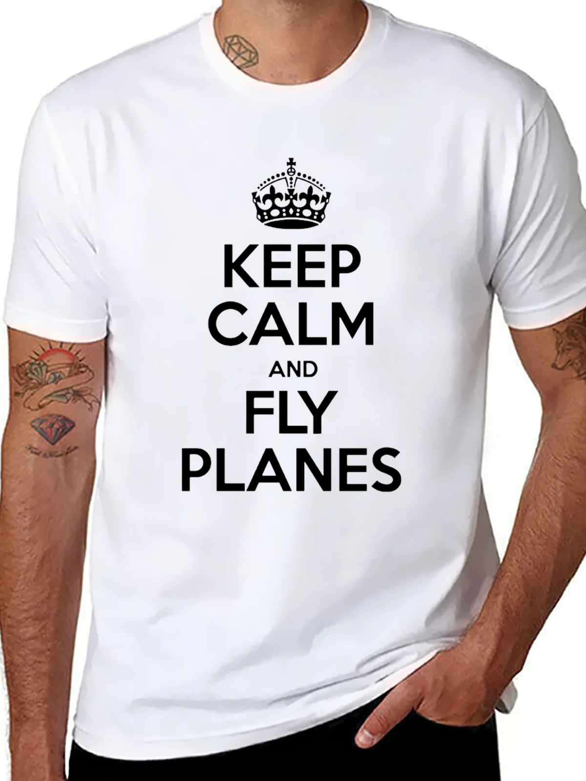 Keep Calm and Fly Planes T-Shirt product image 4