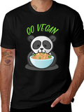 Go Vegan Panda Graphic T-Shirt product image 1