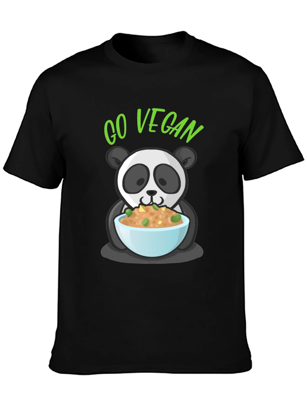 Go Vegan Panda Graphic T-Shirt product image 3