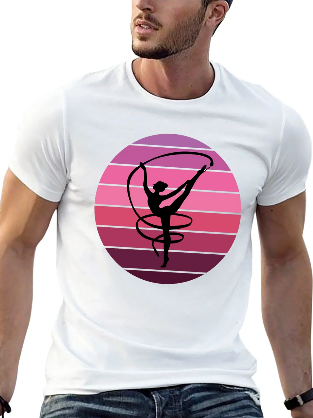 Rhythmic Gymnast Sunset Graphic Tee - Black product image 3