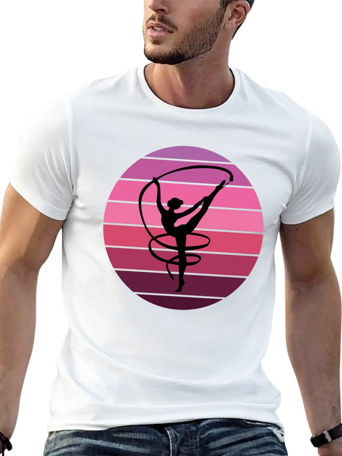 Rhythmic Gymnast Sunset Graphic Tee - Black product image 3