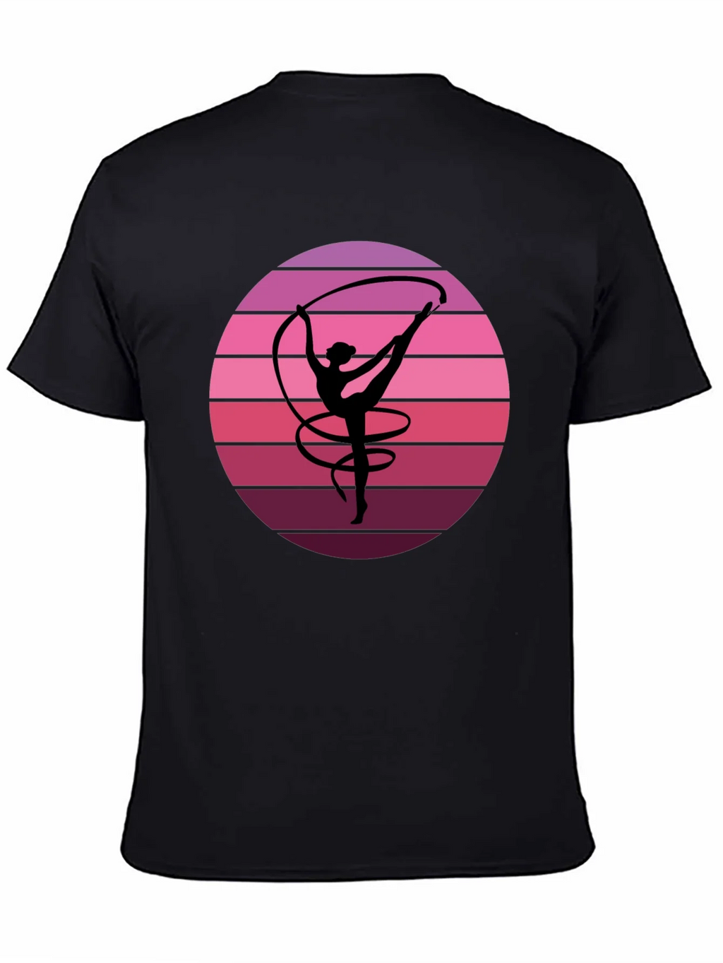 Rhythmic Gymnast Sunset Graphic Tee - Black product image 1