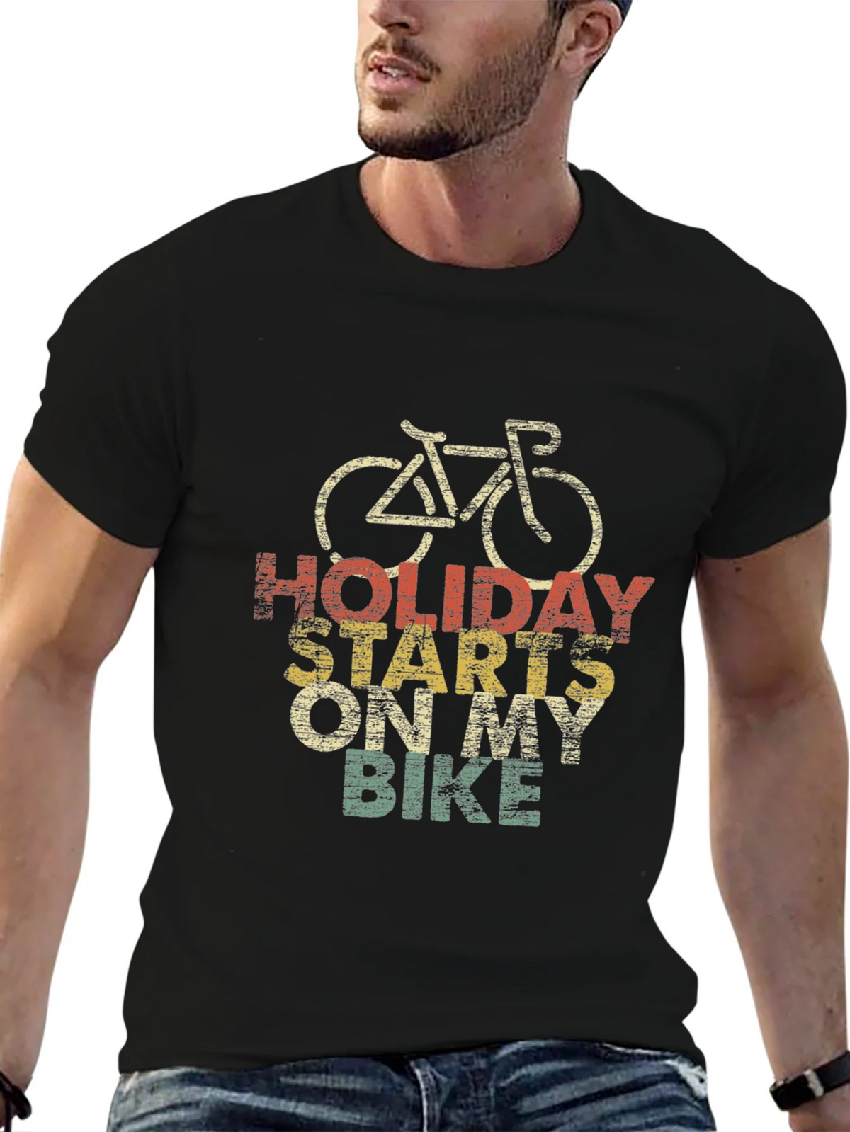 Holiday Starts On My Bike T-Shirt product image 6