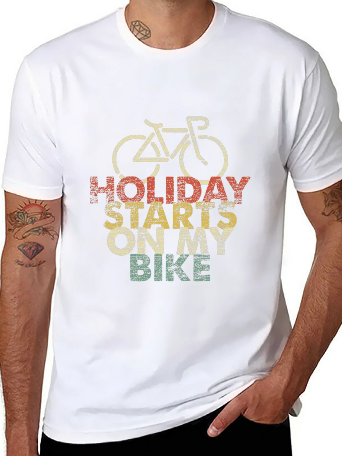 Holiday Starts On My Bike T-Shirt product image 7