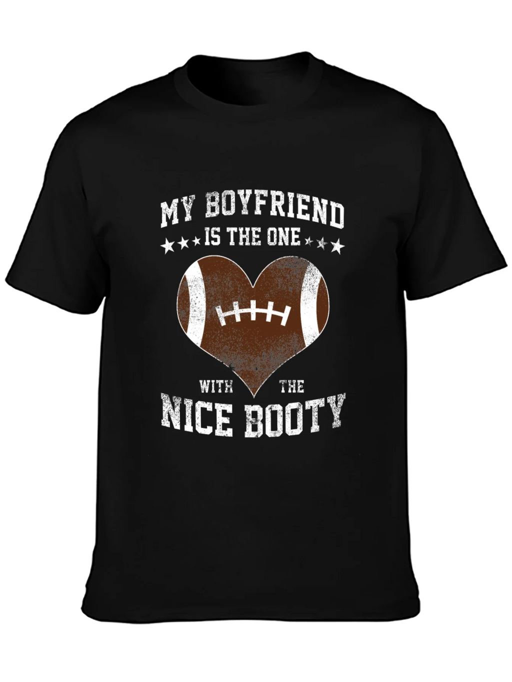 Boyfriend Nice Booty Football Heart T-Shirt product image 3