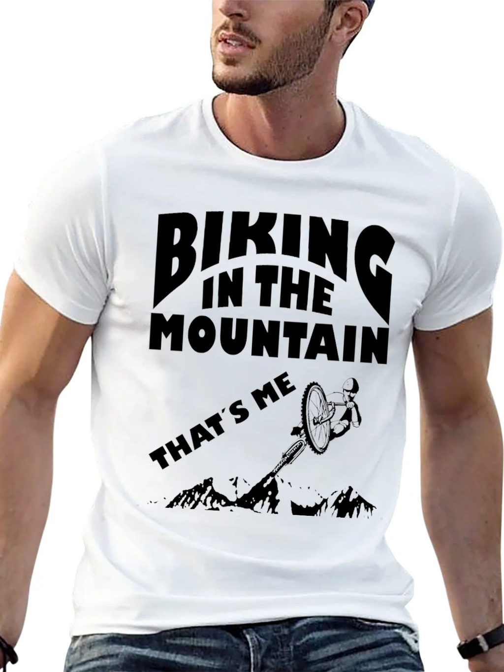 Biking in the Mountain Graphic Tee product image 10