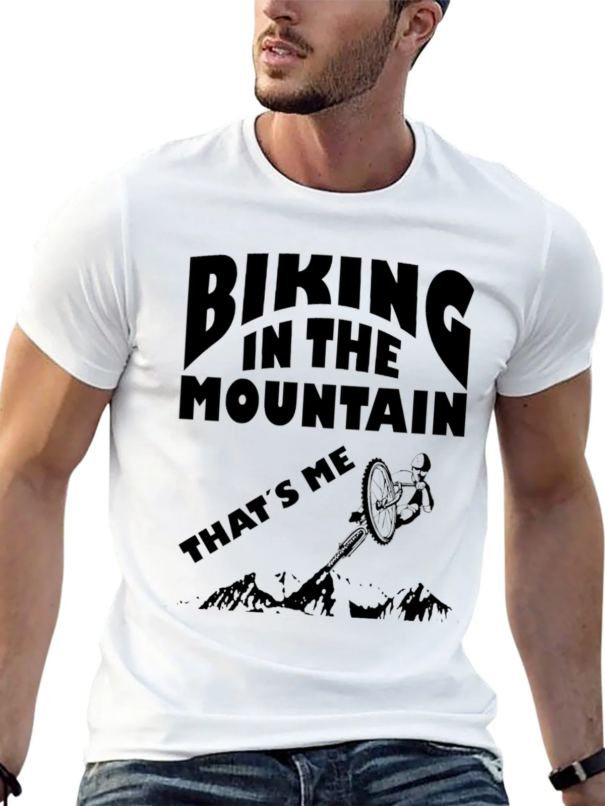 Biking in the Mountain Graphic Tee product image 10