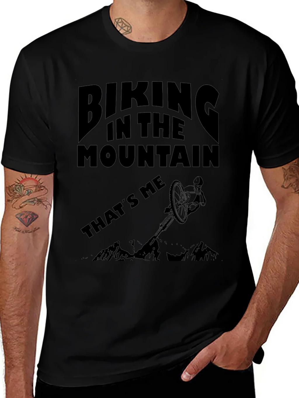 Biking in the Mountain Graphic Tee product image 1