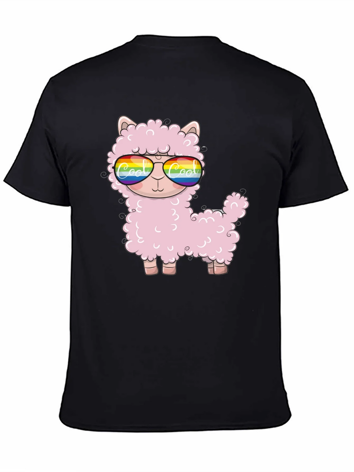 Cool Llama Black T-Shirt product image 4