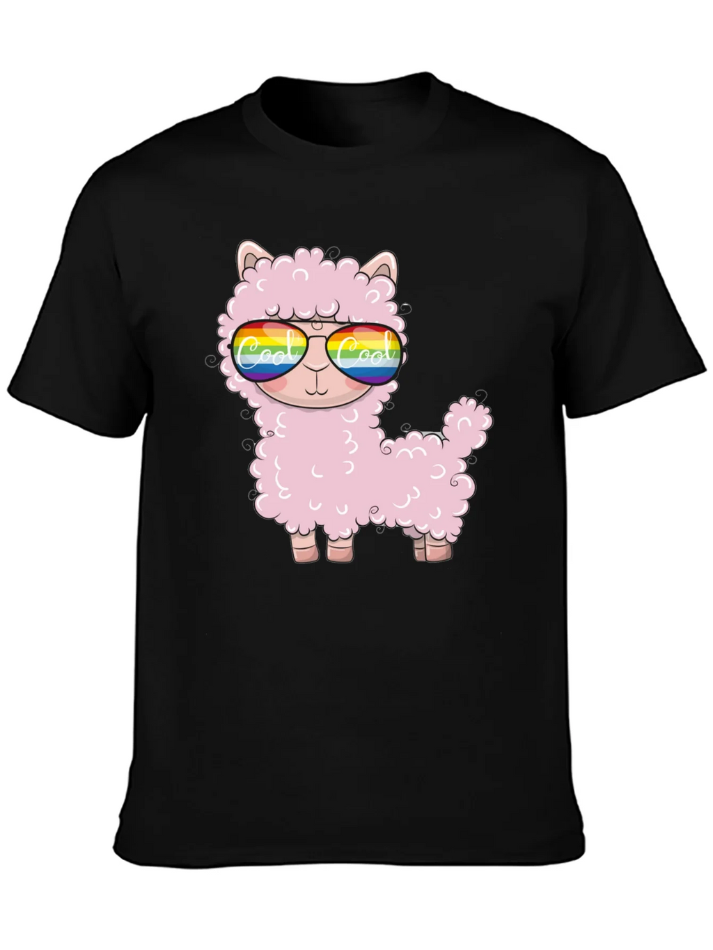 Cool Llama Black T-Shirt product image 3