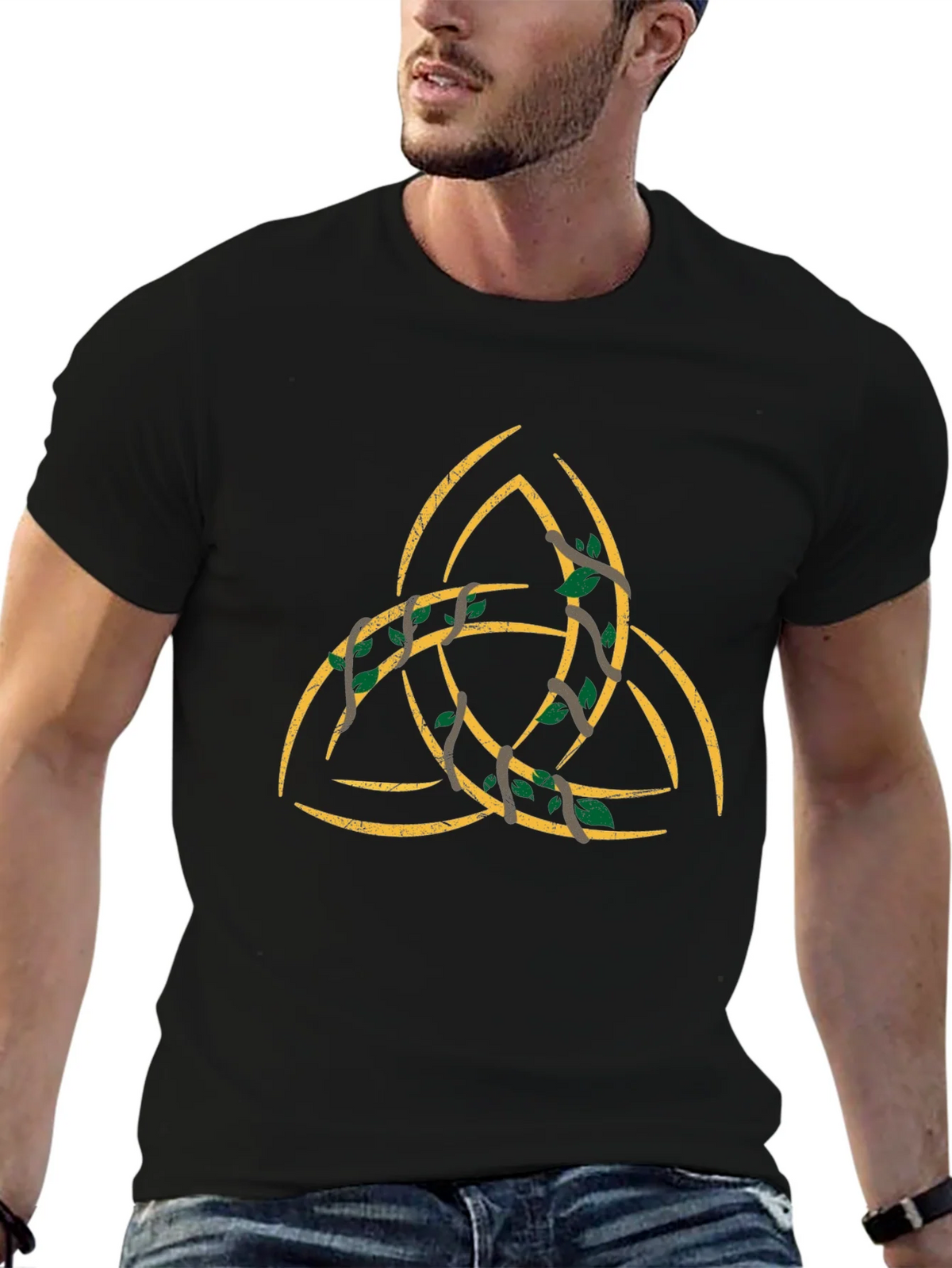 Celtic Knot Tree T-Shirt - Mens Black Graphic Tee product image 6