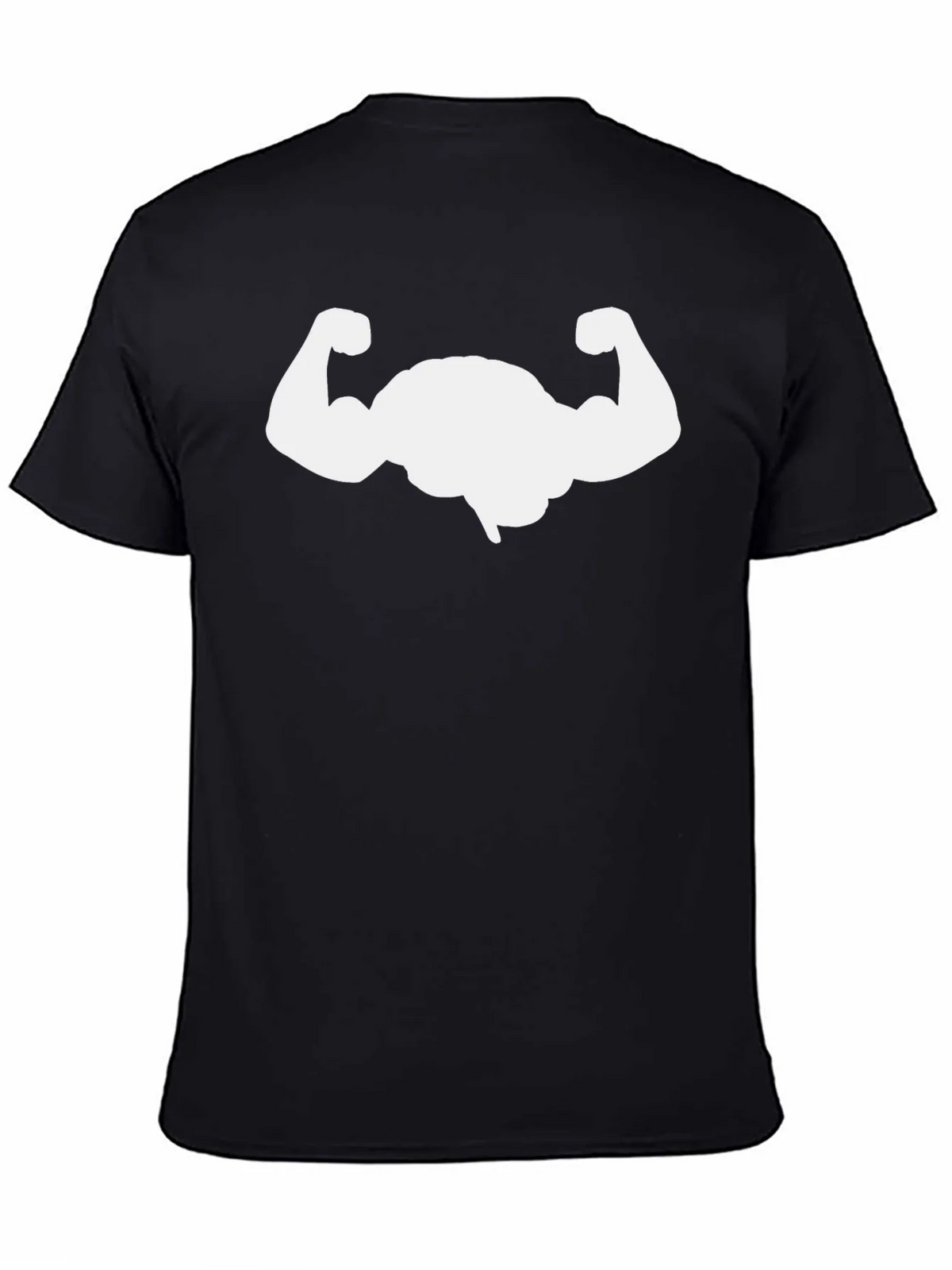 Muscle Graphic Tee - Black Cotton Gym T-Shirt product image 4