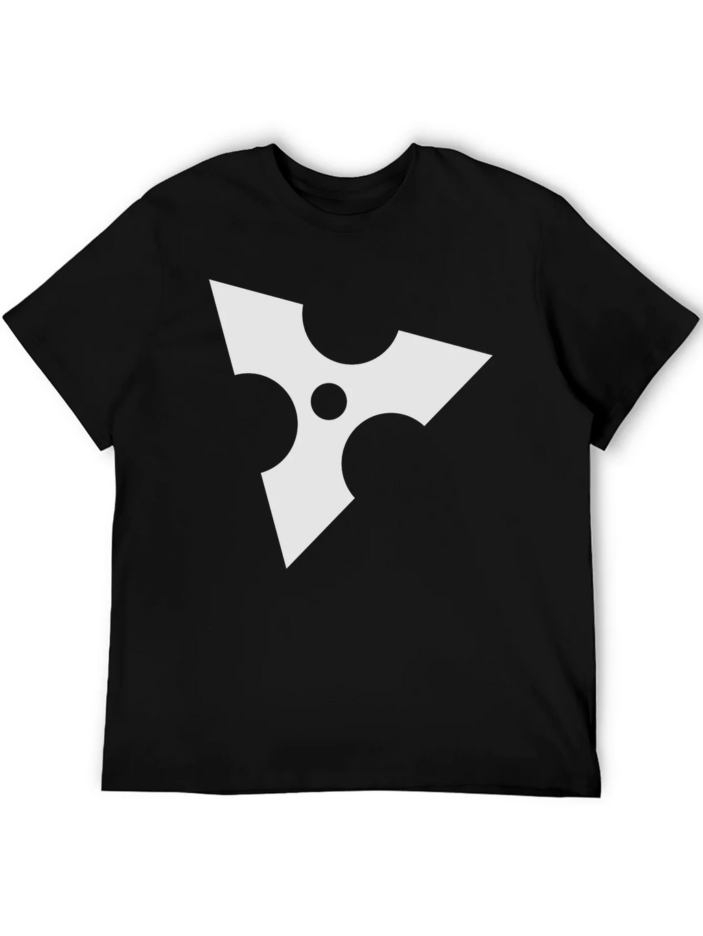 Black Tee with White Ninja Star Graphic product image 5