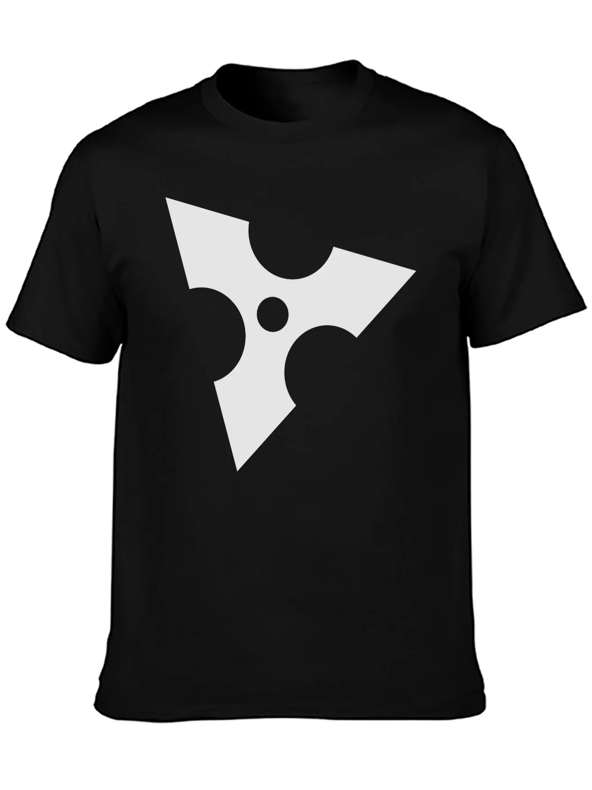 Black Tee with White Ninja Star Graphic product image 3