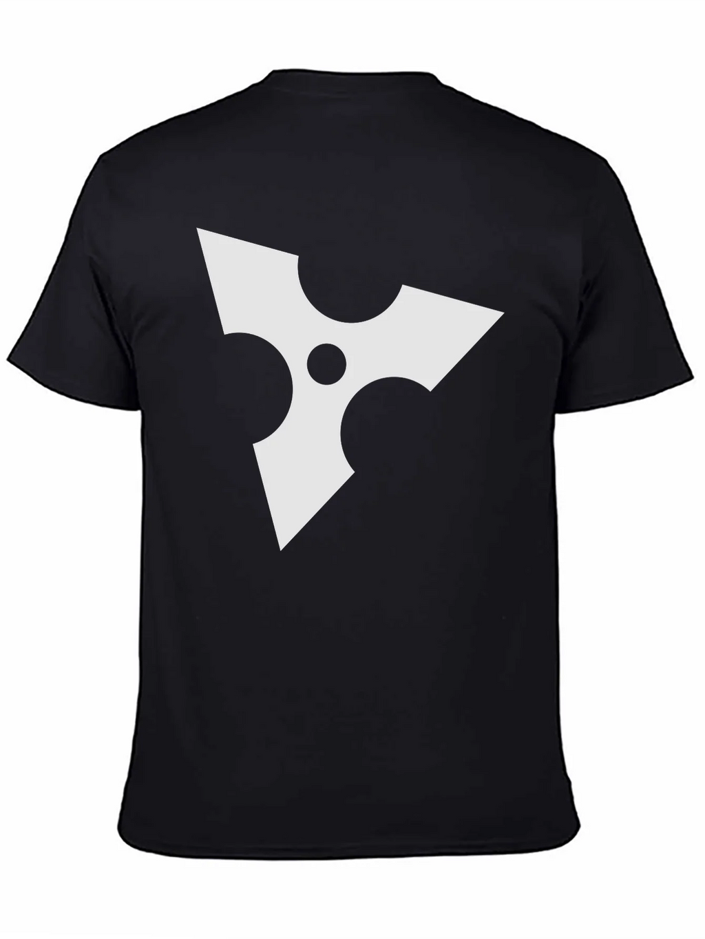 Black Tee with White Ninja Star Graphic product image 4