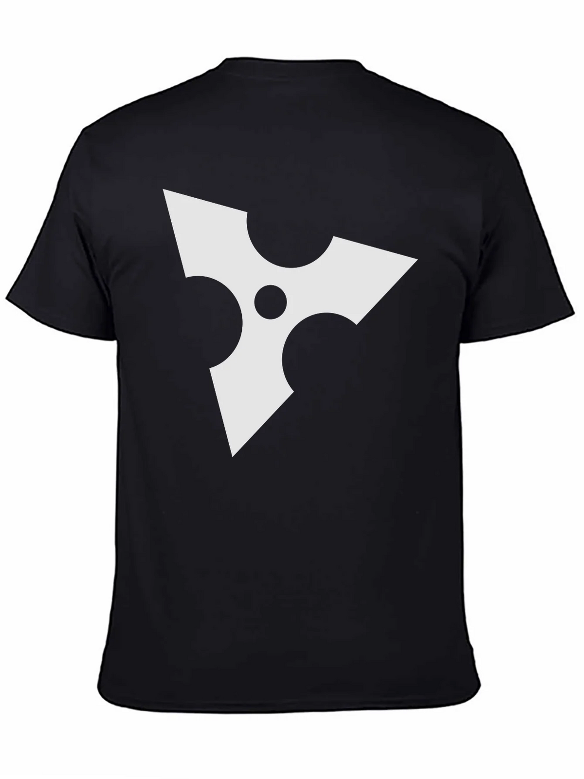 Black Tee with White Ninja Star Graphic product image 4